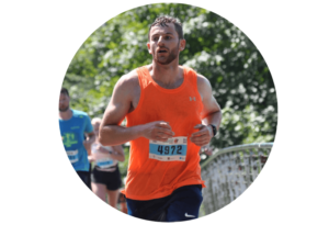John Gaule Nutritionist running in race